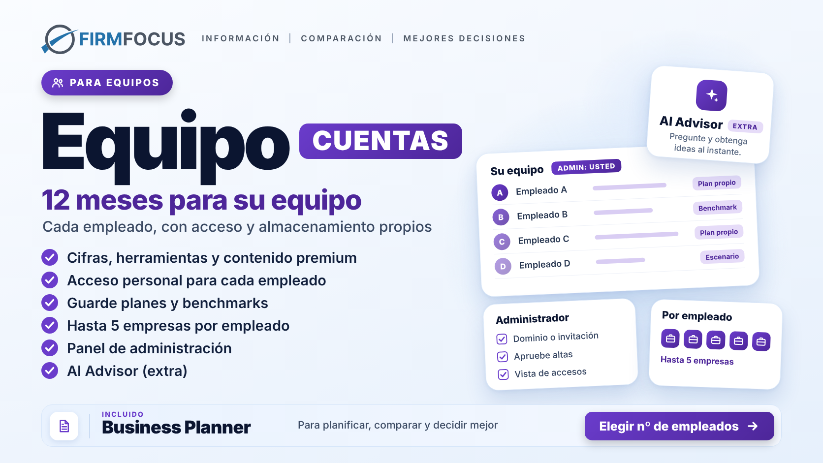 Membresía de equipo — Cuentas completas