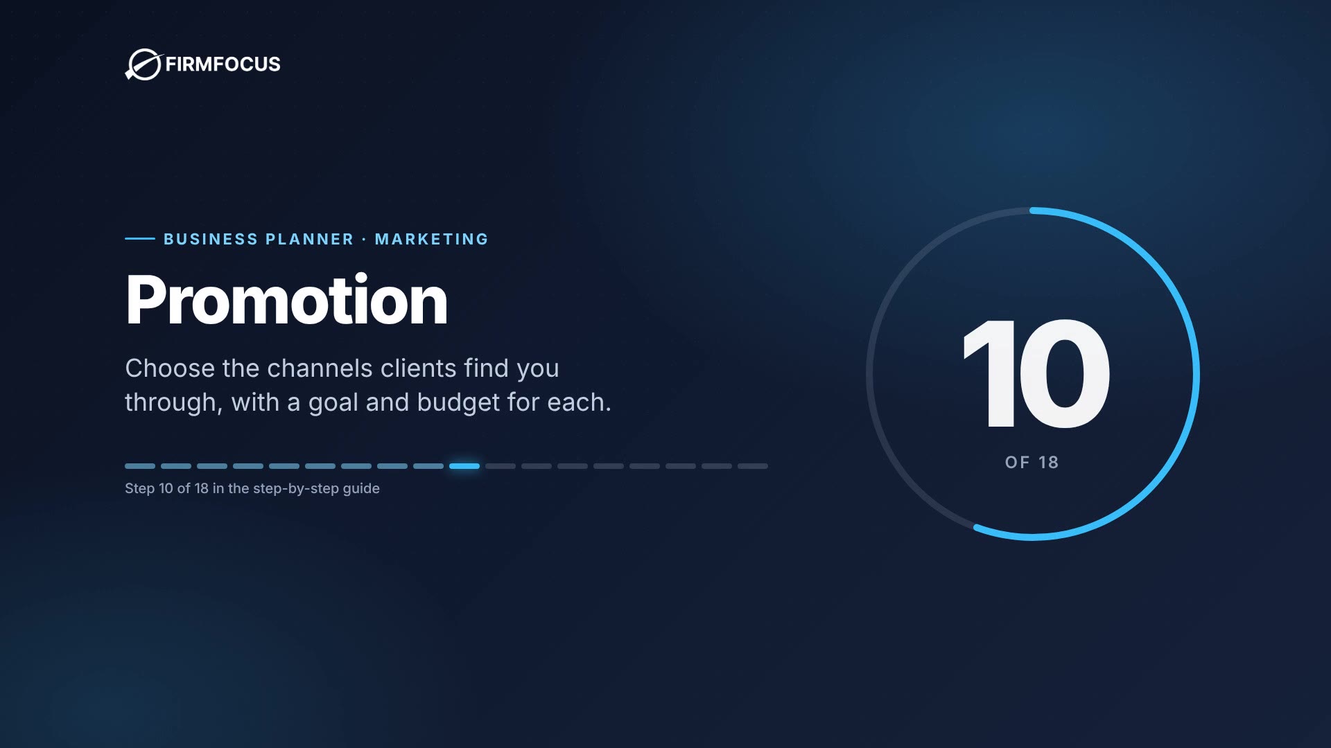 Video step 10: Promotion